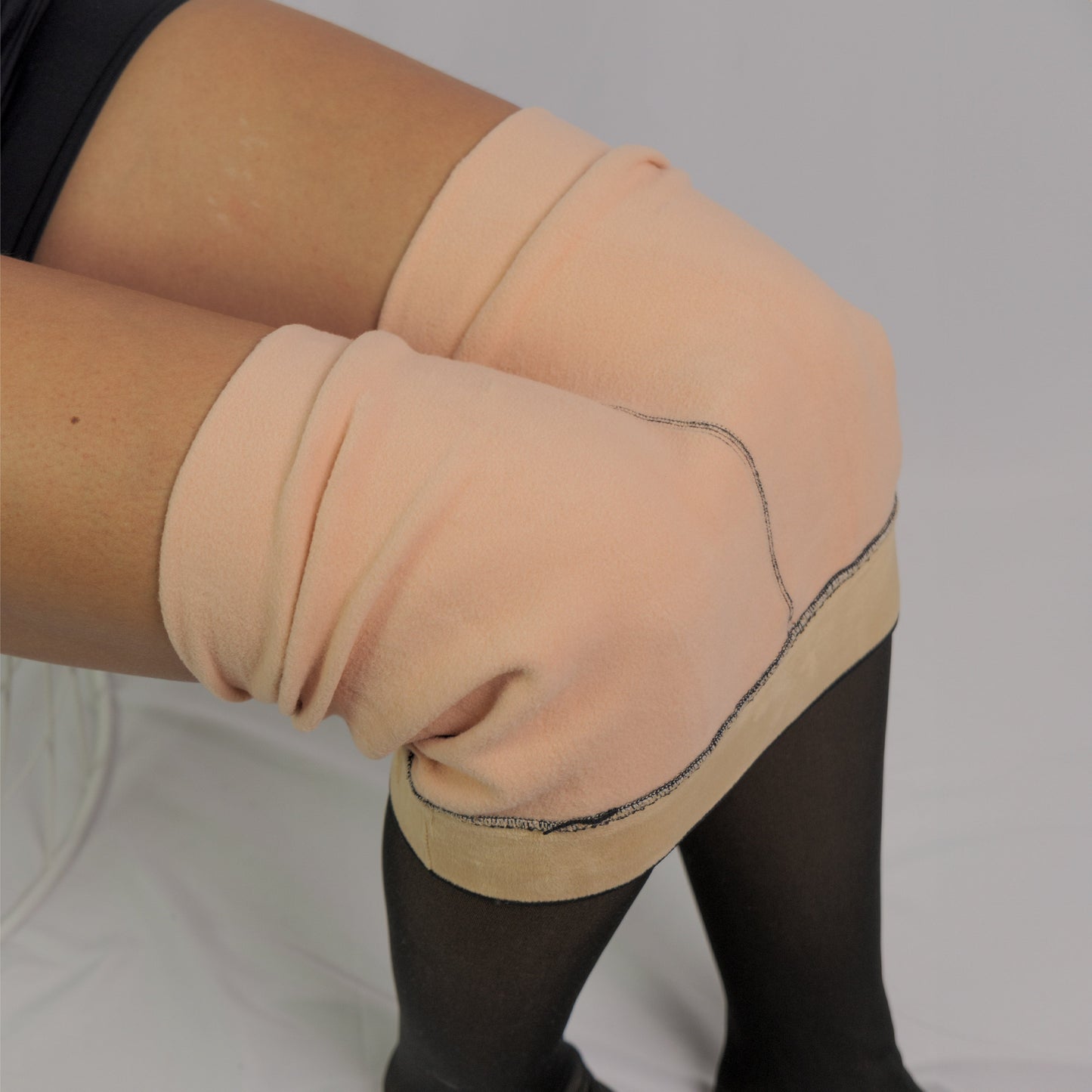 Collant Thermique Doublé en Polaire Noir