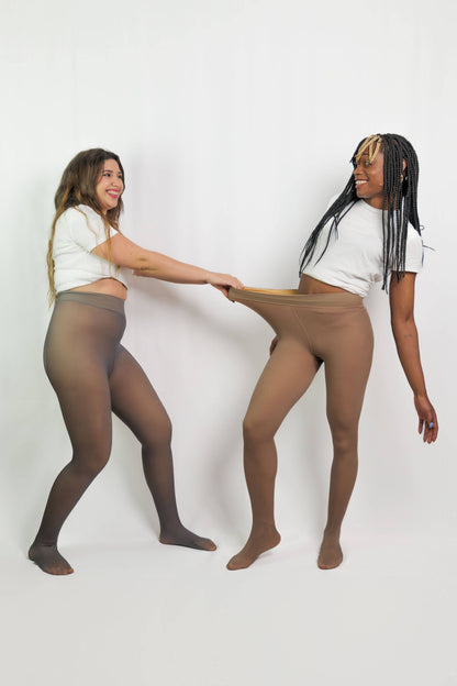 Collant Thermique Doublé en Polaire Noir